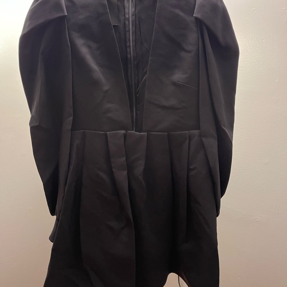 Valentino Black Runway Collection Sexy Deep Neckline Mini Dress